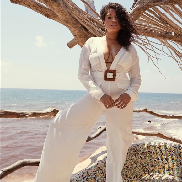 House of CB Pants - House of CB white Arabella jumpsuit NWT